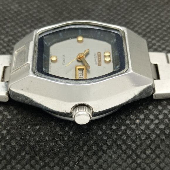 Vintage 1984 Citizen Automatic Womans Silver Watch W/daydate & Gold accents main image 4